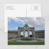 Triomfboog, Jubileumpark, Brussel, België Briefkaart (Voorkant / Achterkant)
