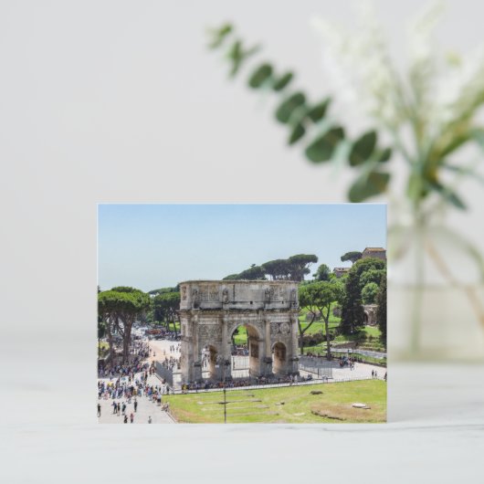 Triomfboog van Constantijn - Rome, Italië Briefkaart (Staand voorkant)