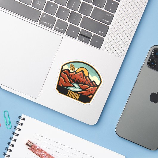 Trion, Georgië Sticker (Laptop met iPhone)