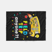 Trip Anyone Magic School Bus Kind Teacher Testdag Fleece Deken (Voorkant (Horizontaal))