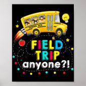Trip Anyone Magic School Bus Kind Teacher Testdag Poster (Voorkant)
