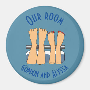 Trip Funny Feet Cruise Ship Stateroom Deurmarkerin Magneet