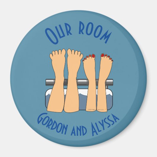 Trip Funny Feet Cruise Ship Stateroom Deurmarkerin Magneet (Voorkant)