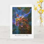 Trip Good Luck - Ster gevulde Carina Nebula Kaart (Gele Bloem)