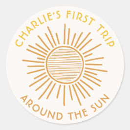 Trip om de zon | Boho Sun Party Ronde Sticker