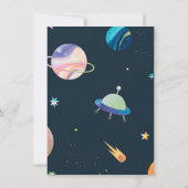 Trip om de zon | Buitenruimtentuin Birthday Kaart (Achterkant)