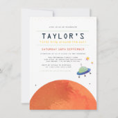 Trip om de zon | Buitenruimtentuin Birthday Kaart (Voorkant)