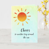 Trip om de zonnedaagse Kaart Zen Birthday (Gele Bloem)