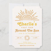 Trip om de zonuitnodiging | Boho Birthday Kaart (Voorkant)