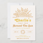 Trip om de zonuitnodiging | Boho Birthday Kaart (Voorkant)