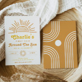 Trip om de zonuitnodiging | Boho Birthday Kaart