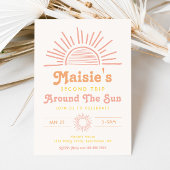 Trip om de zonuitnodiging | Boho Birthday Kaart