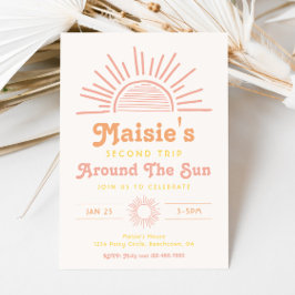 Trip om de zonuitnodiging | Boho Birthday Kaart