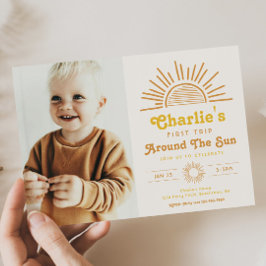 Trip om de zonuitnodiging | Boho Birthday Kaart