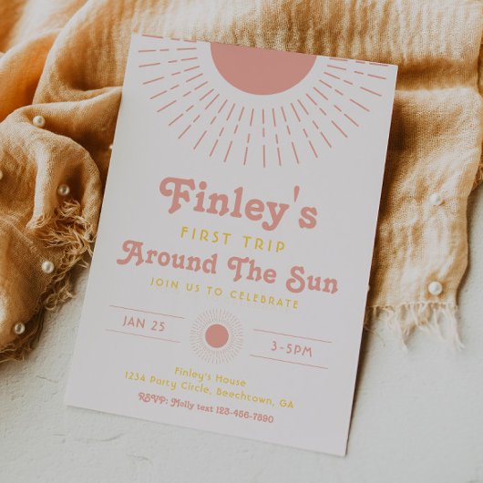 Trip om de zonuitnodiging | Boho Birthday Kaart