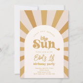 Trip om de zonuitnodiging | Girl Sun Invite Kaart (Voorkant)