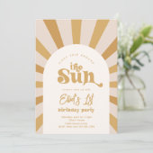 Trip om de zonuitnodiging | Girl Sun Invite Kaart (Staand voorkant)