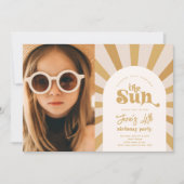 Trip om de zonuitnodiging | Girl Sun Invite Kaart (Voorkant)