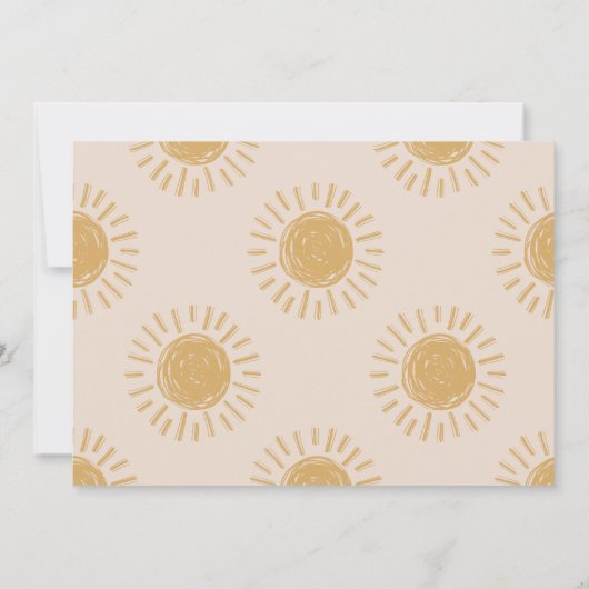 Trip om de zonuitnodiging | Girl Sun Invite Kaart (Achterkant)