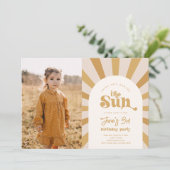 Trip om de zonuitnodiging | Girl Sun Invite Kaart (Staand voorkant)