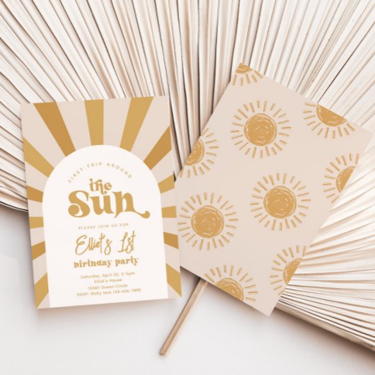 Trip om de zonuitnodiging | Girl Sun Invite Kaart