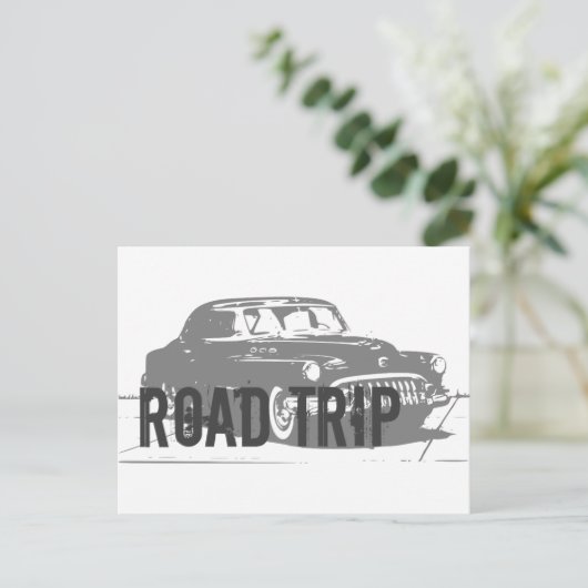 Trip op weg briefkaart (Staand voorkant)