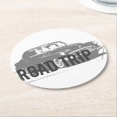 Trip op weg ronde kartonnen onderzetter (Gebogen)