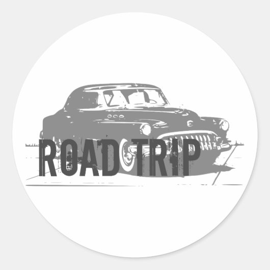 Trip op weg ronde sticker (Voorkant)