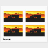 Trip OTR Trucker Trucking oplegger Rechthoekige Sticker (Vel)