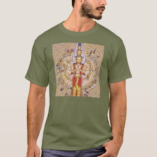 TRIP OUT Avalokiteshvara Blotter Art v3 T-shirt (Voorkant)