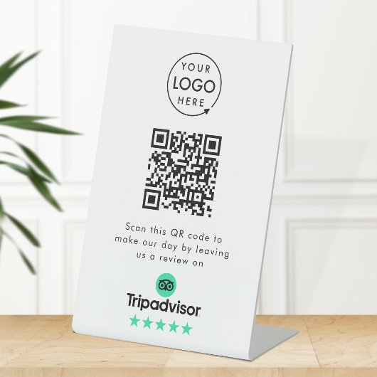 Tripadviseur-Reviewen | Business Review Link QR Co Reclamebord Met Voetstuk