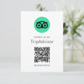 Tripadviseur-Reviewen | QR-code zakelijke Review Informatiekaartje (Staand voorkant)