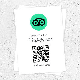 Tripadviseur-Reviewen | QR-code zakelijke Review Informatiekaartje
