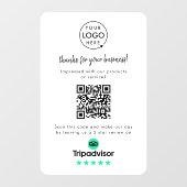 Tripadviseur-Reviewen | QR-code zakelijke Review Raamsticker (Vel)