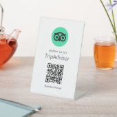 Tripadviseur-Reviewen | QR-code zakelijke Review Reclamebord Met Voetstuk (Insitu)