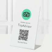 Tripadviseur-Reviewen | QR-code zakelijke Review Reclamebord Met Voetstuk