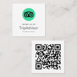 Tripadviseur-Reviewen | QR-code zakelijke Review Vierkante Visitekaartje