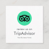 Tripadviseur-Reviewen | QR-code zakelijke Review Vierkante Visitekaartje (Voorkant)