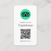 Tripadviseur-Reviewen | QR-code zakelijke Review Visitekaartje (Voorkant)