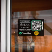 TripAdvisor beoordelingsverzoek met logo en QR-cod Raamsticker