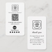 TripAdvisor QR | Aangepaste zakelijke feedbacklink Visitekaartje (Voorkant / Achterkant)