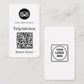 TripAdvisor QR | Aangepaste zakelijke feedbacklink Visitekaartje (Voorkant / Achterkant)