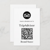 Tripadvisor QR | Business Review Link Informatiekaartje (Voorkant / Achterkant)