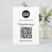 Tripadvisor QR | Business Review Link Informatiekaartje (Staand voorkant)