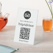 Tripadvisor QR-code | Aangepaste bedrijfsbeoordeli Reclamebord Met Voetstuk (Insitu)