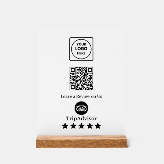 Tripadvisor QR Code | Business Review Link Display (Voorkant)