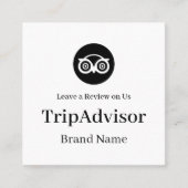 TripAdvisor QR | Custom Business Feedback Link Vierkante Visitekaartje (Voorkant)