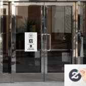 Tripadvisor QR | Zakelijk beoordelingsdisplaybord Raamsticker (Kantoordeur)