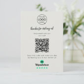 TripAdvisor Rating Link | QR-code grijze zaken Informatiekaartje (Staand voorkant)
