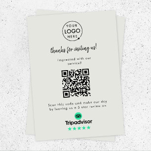 TripAdvisor Rating Link   QR-code grijze zaken Informatiekaartje